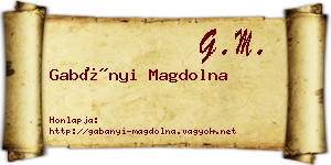 Gabányi Magdolna névjegykártya