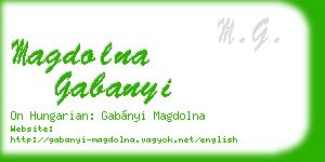 magdolna gabanyi business card
